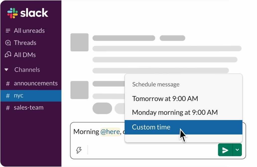 Slack&amp;#039;s new schedule send feature