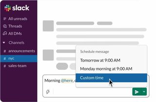 Slack's new schedule send feature