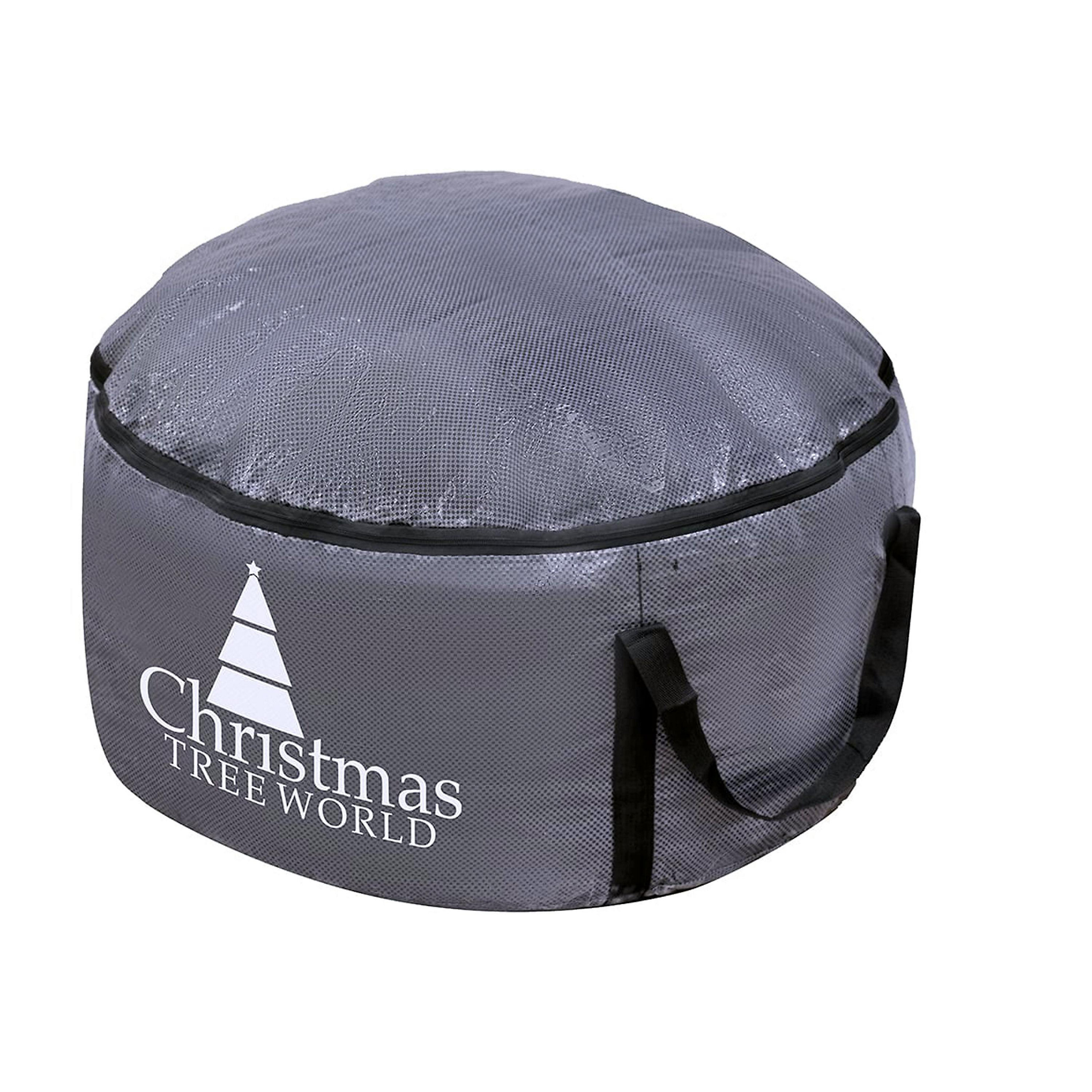 Large grey christmas wreath zip bag