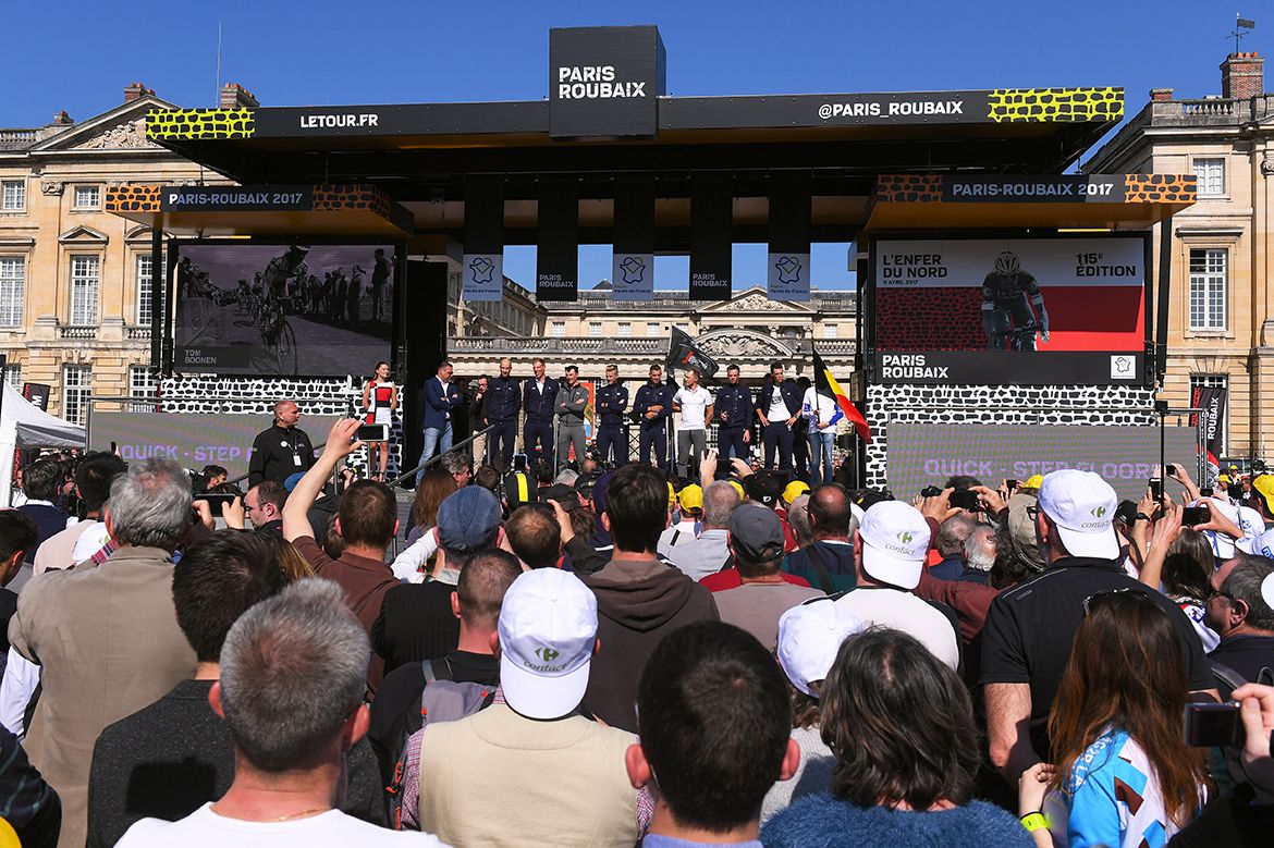 Quick-Step at the Paris-Roubaix team presentation