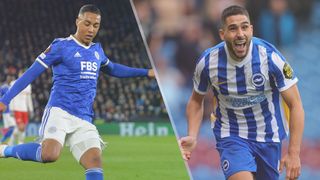 Youri Tielemans of Leicester City and Neal Maupay of Brighton could both feature in the Leicester City vs Brighton live stream 