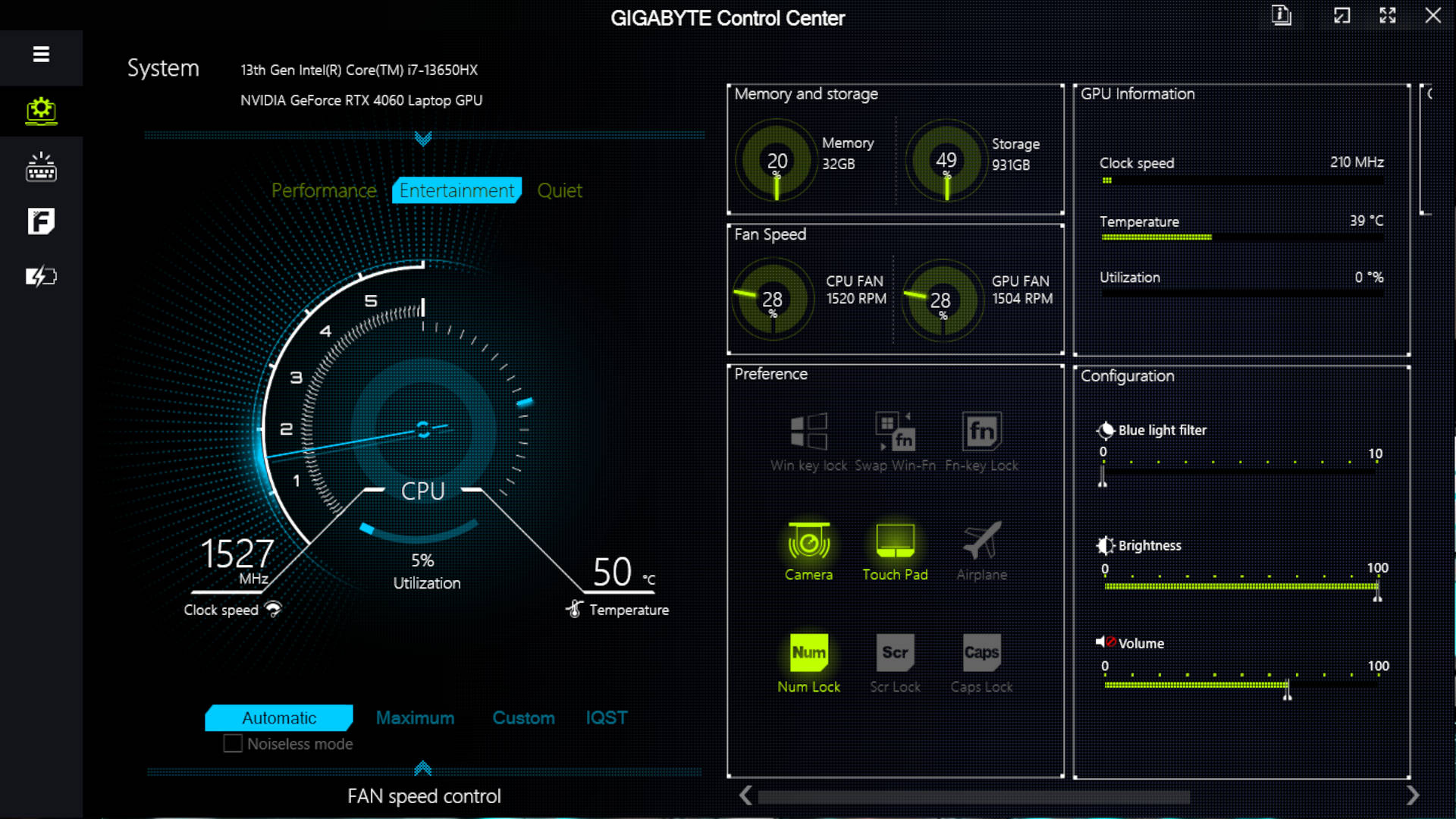 Gigabyte Control Center app