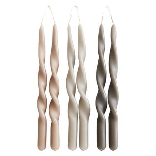 6-Pack Spiral Taper Candles