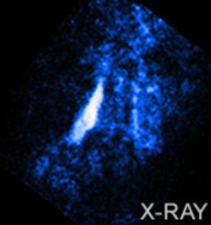 A close up of the X-rays depicting the vent seen in the Chandra data.