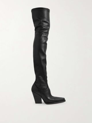 Vegas Faux Stretch-Leather Over-The-Knee Boots