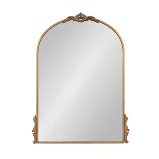 Arch mirror with gold frame