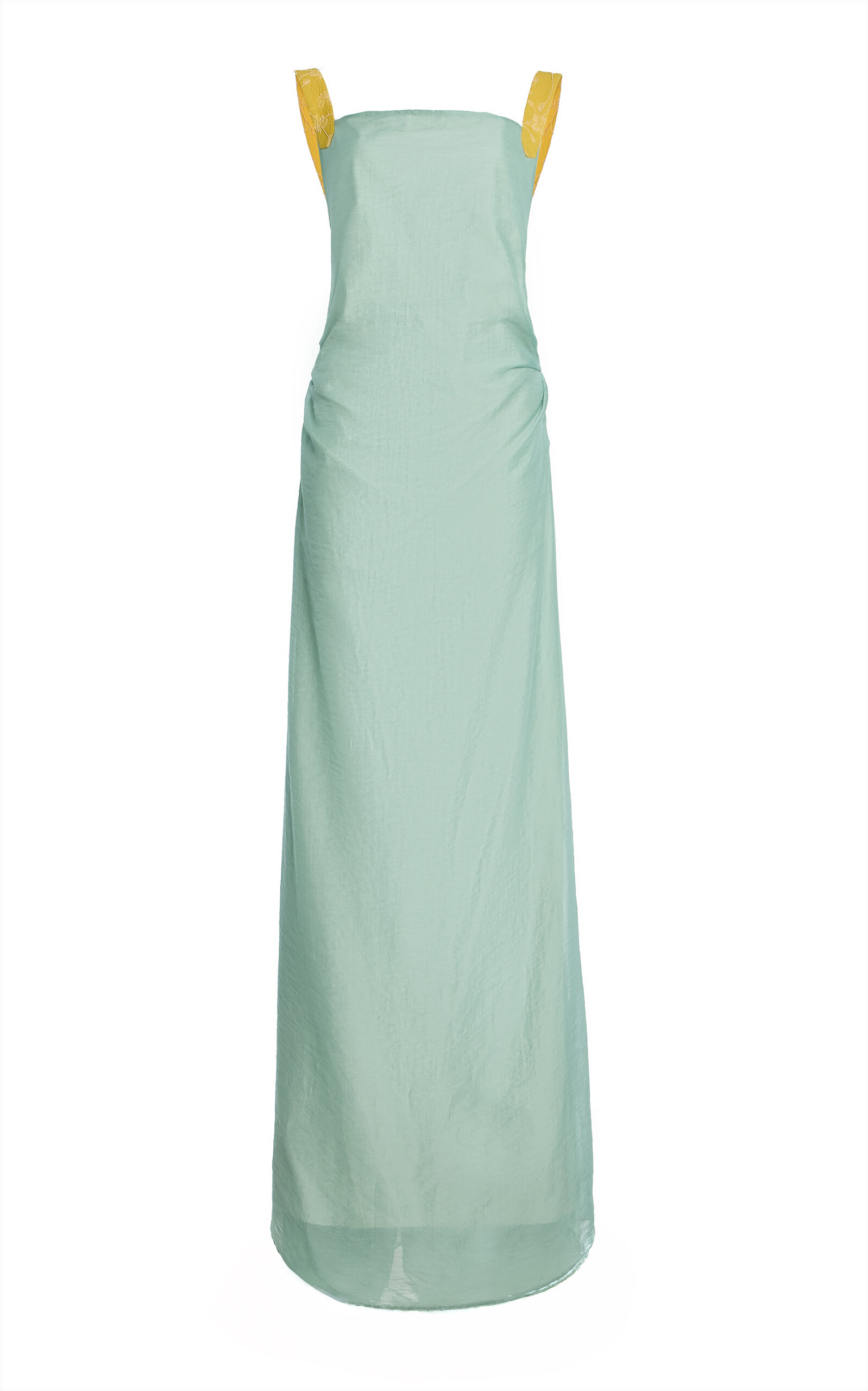 Exclusive Just a Small Gathering Linen-Blend Gown