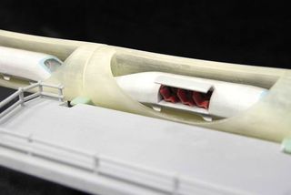 3d printed model of the Hyperloop