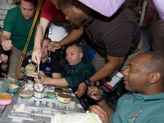 Astronauts Celebrate Thanksgiving in Space on Two Spaceships