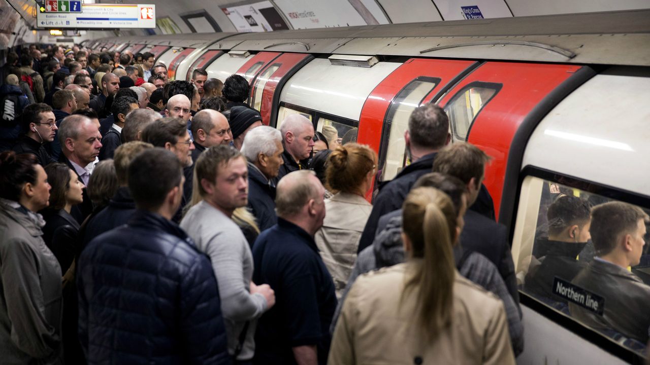 Underground train tube London