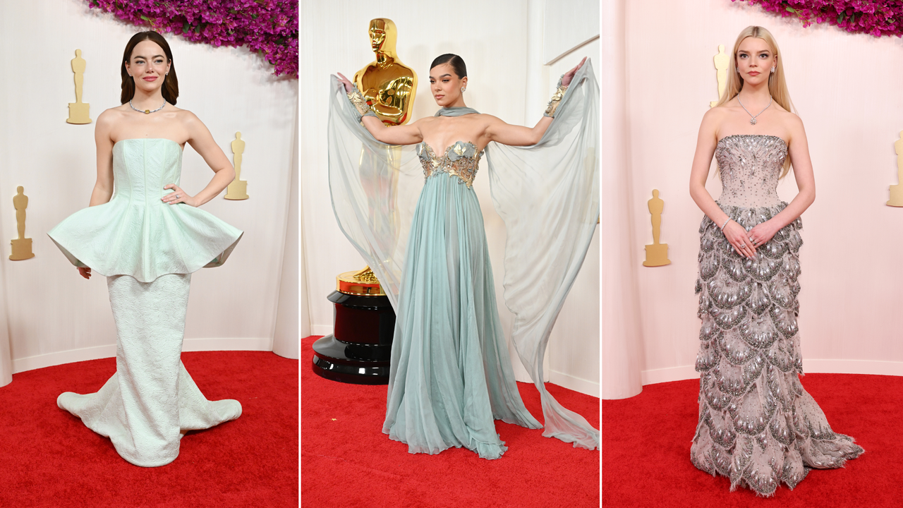 Emma Stone, Halie Steinfeld,and Anya-Taylor Joy at the 2024 Oscars