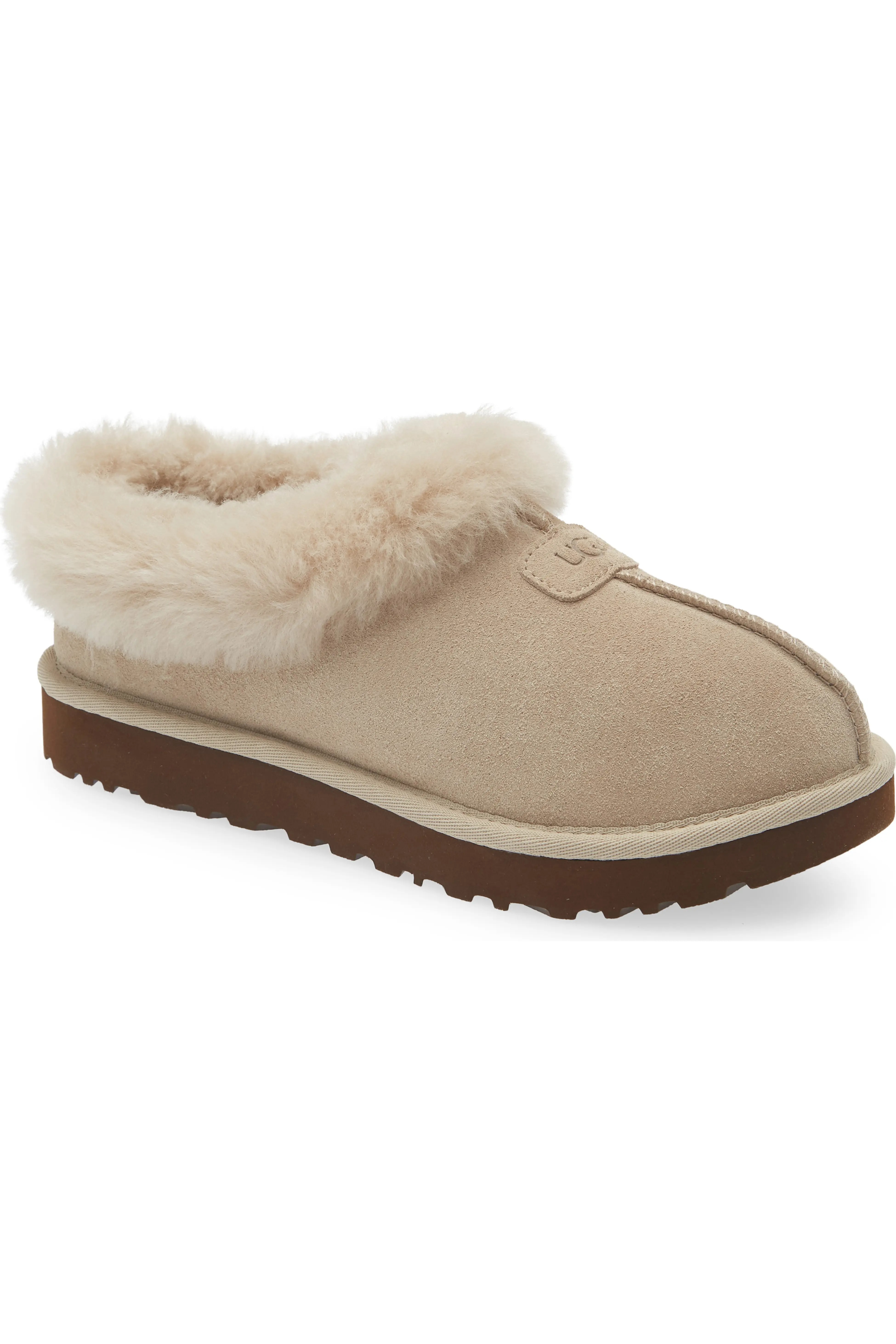 Tazzette Genuine Shearling Collar Slipper