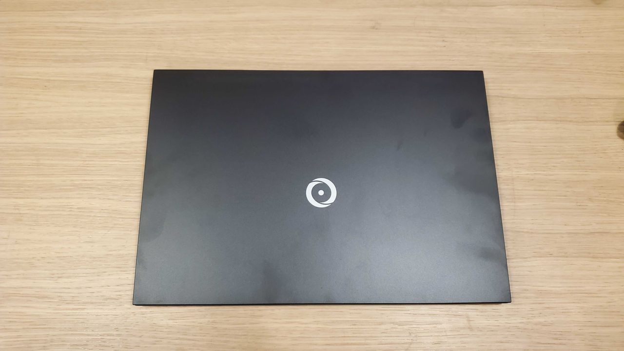 black gaming laptop