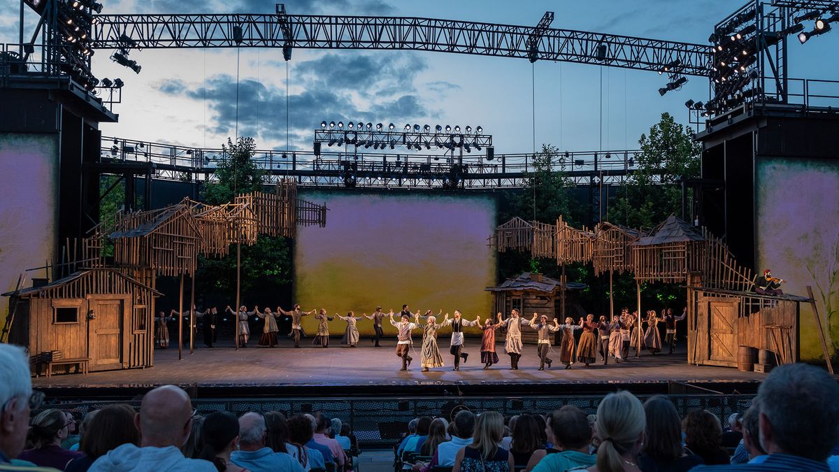 The Fiddler on the Roof being performed at The Muny.