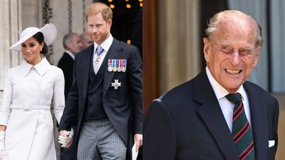 Prince Harry and Meghan Markle the likely successors to Prince Philip role, seen here side by side