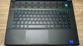Alienware m16 review - keyboard and touchpad