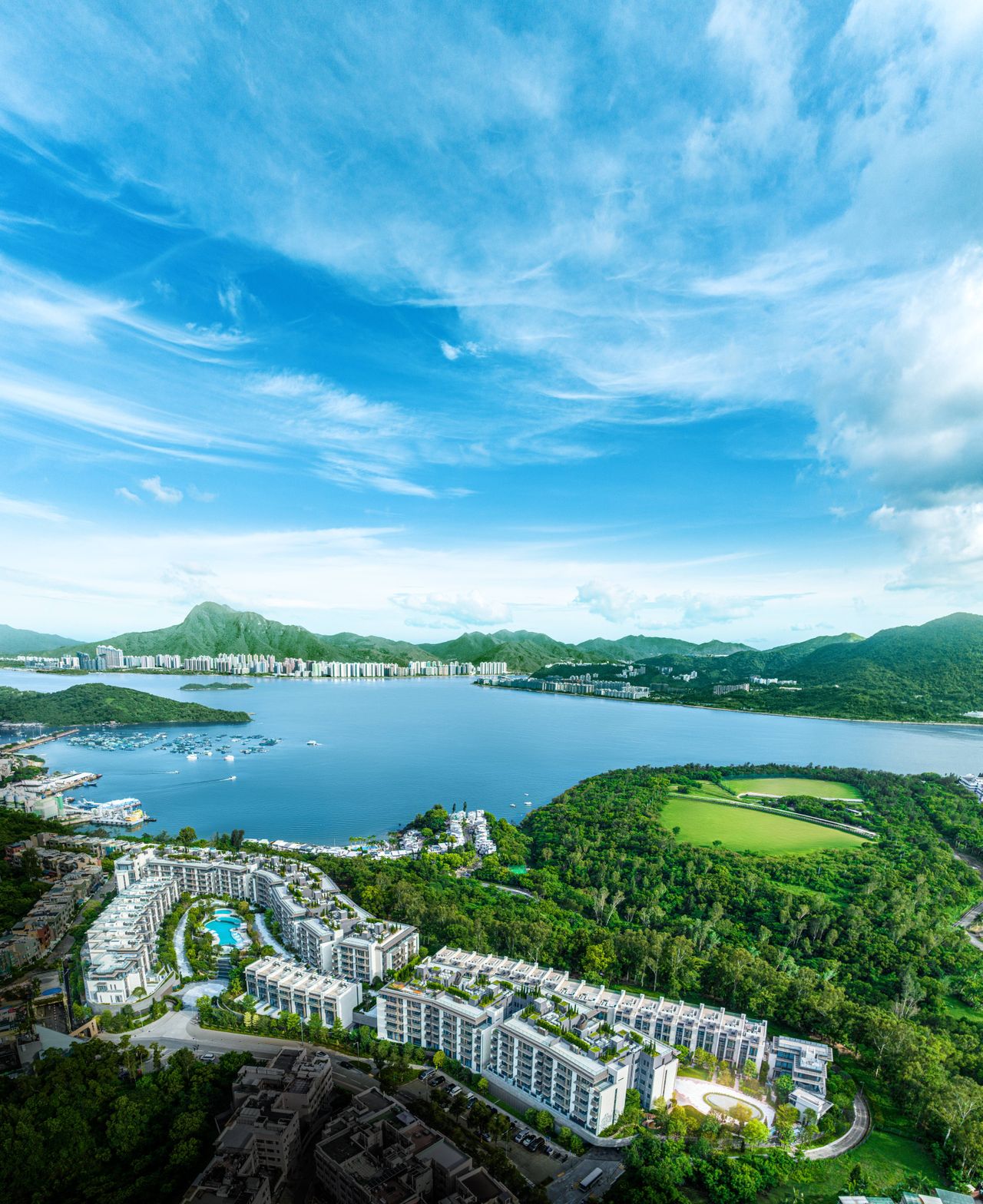 Aerial view of Villa Lucca development in Hong Kong