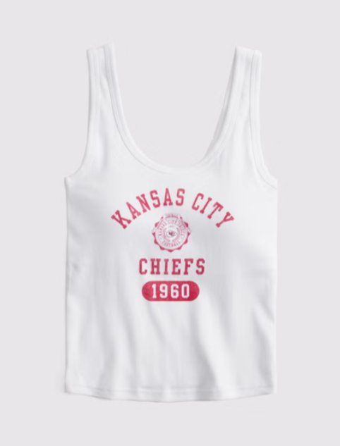 Abercrombie &amp;amp; Fitch, Kansas City Chiefs Bra-Free Rib Scoop Neck Tank