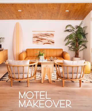 living space from motel makeover