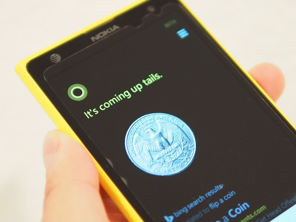 Cortana can help you settle decisions with a virtual coin toss or roll