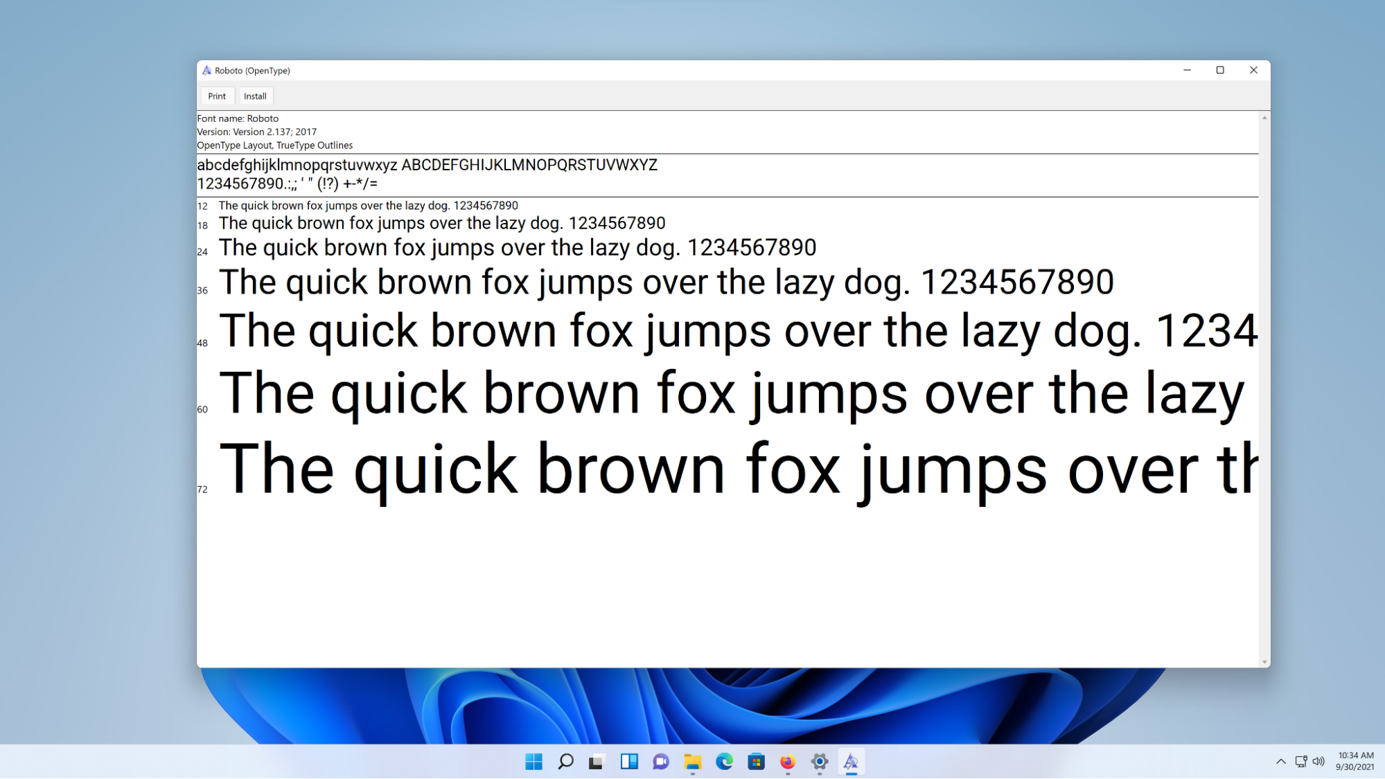 microsoft reinstall arial font