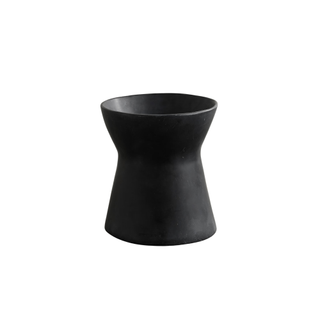 Black resin vase