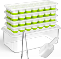 DOQAUS Ice Cube Tray with Lid and Bin: $13.99 @ Amazon