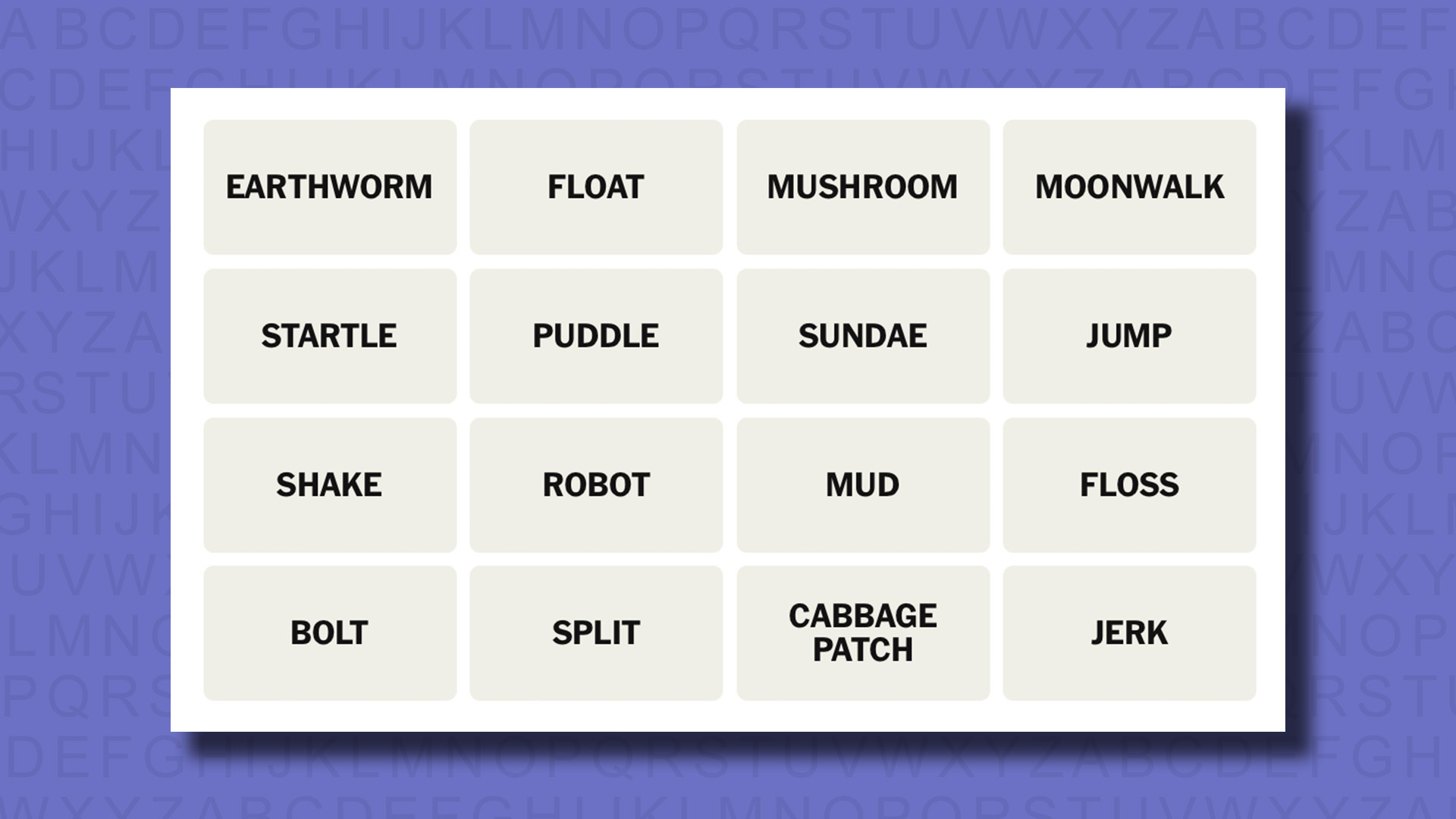 NYT Connections hints for game 749 on a purple background