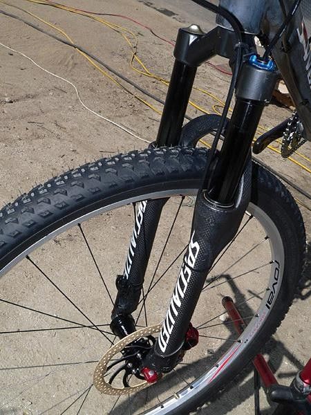 Killeen is running the same Pace RC39XC fork from last year. New ones manufactured by new owner DT Swiss are coming in the near future.