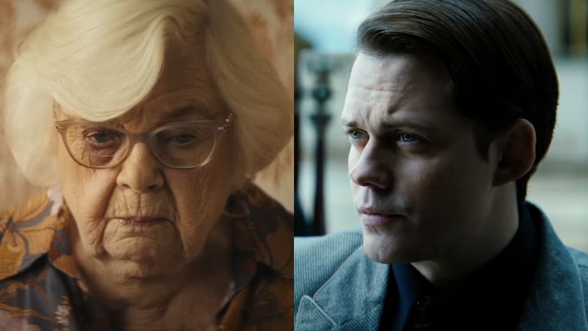 June Squibb and Bill Skarsgård side-by-side photo.