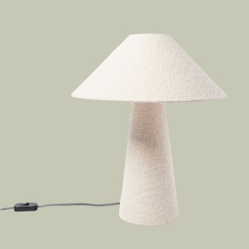 Oliver Bonas, Alma White Boucle Desk &amp;amp; Table Light