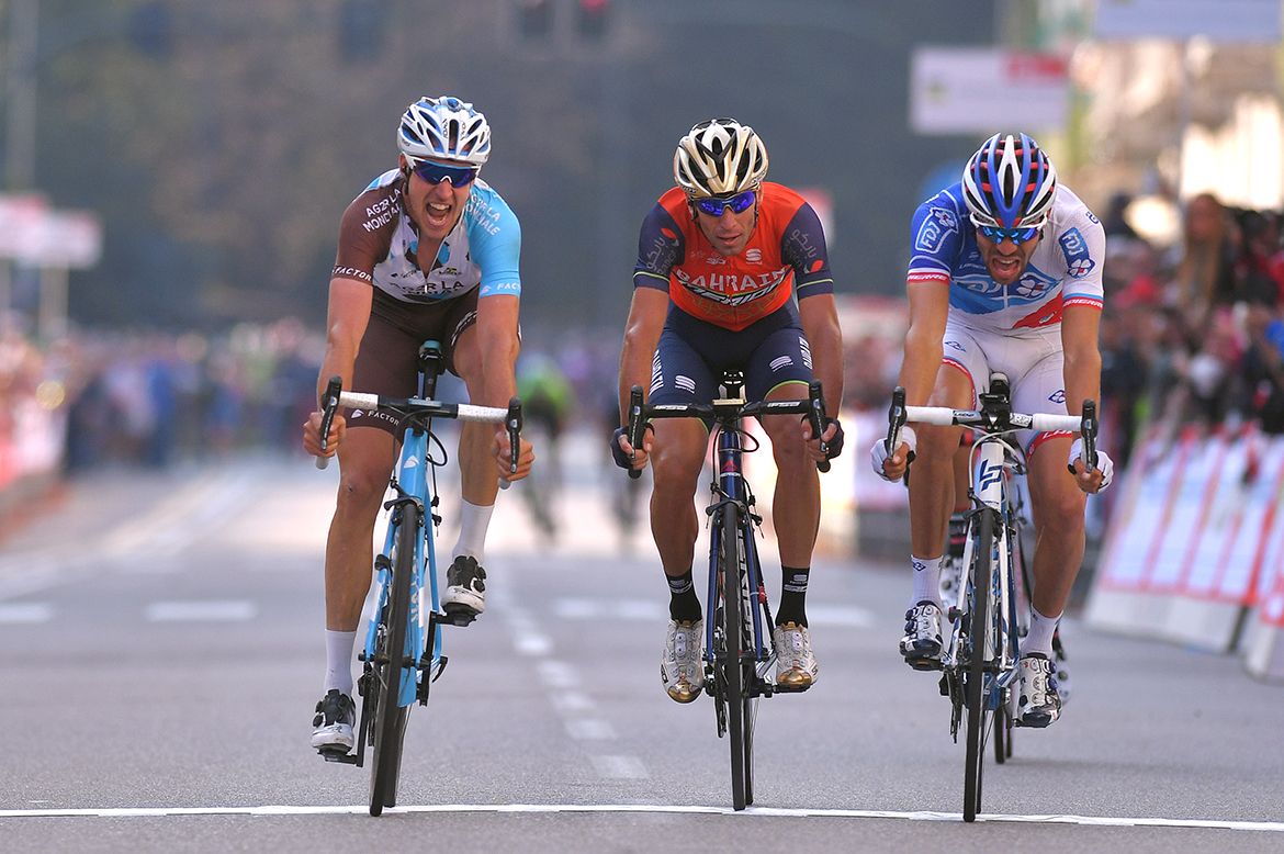 The sprint to the line was a close-run battle