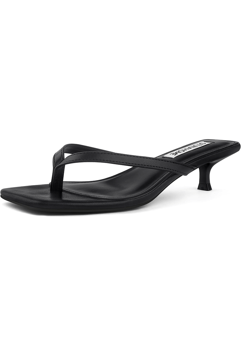 STUNAHOME, Kitten Heel Thong Sandals