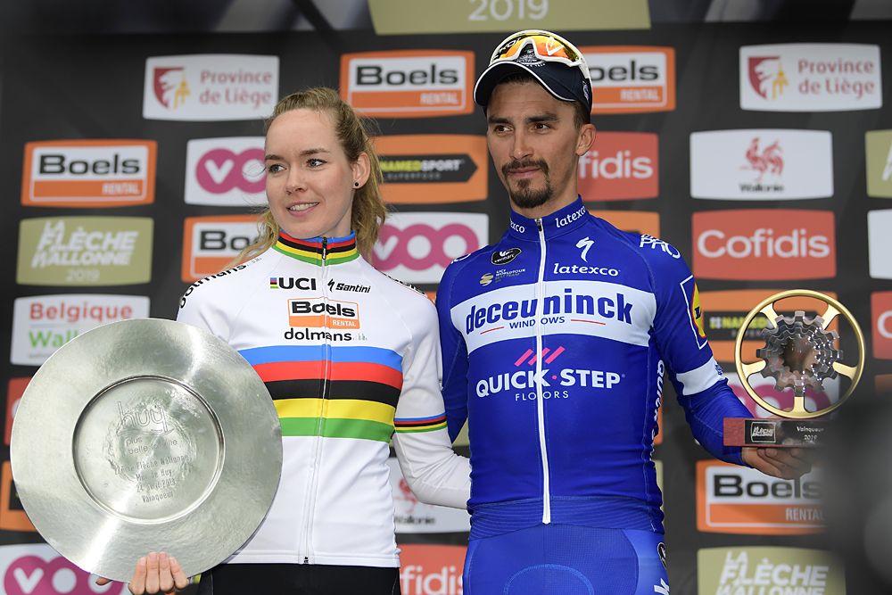 Anna van der Breggen (Boels Dolmans) and Julian Alaphilippe (Deceuninck-QuickStep) win women's and men's Fleche Wallonne