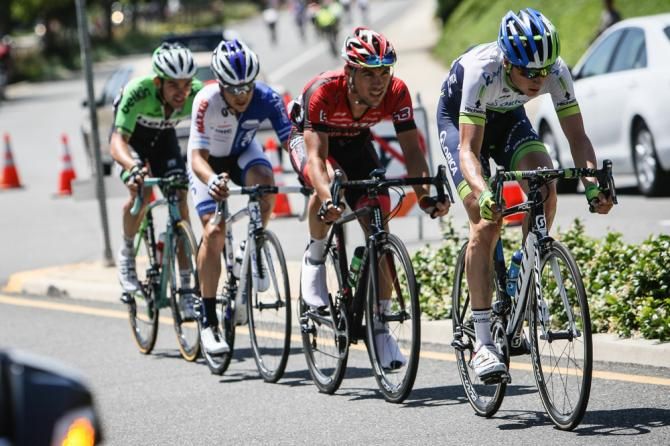 The last four riders left off the front