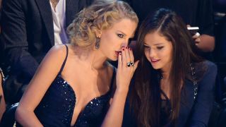 Taylor Swift (L) and Selena Gomez attend the 2013 MTV Video Music Awards at the Barclays Center on August 25, 2013 in the Brooklyn borough of New York City.
