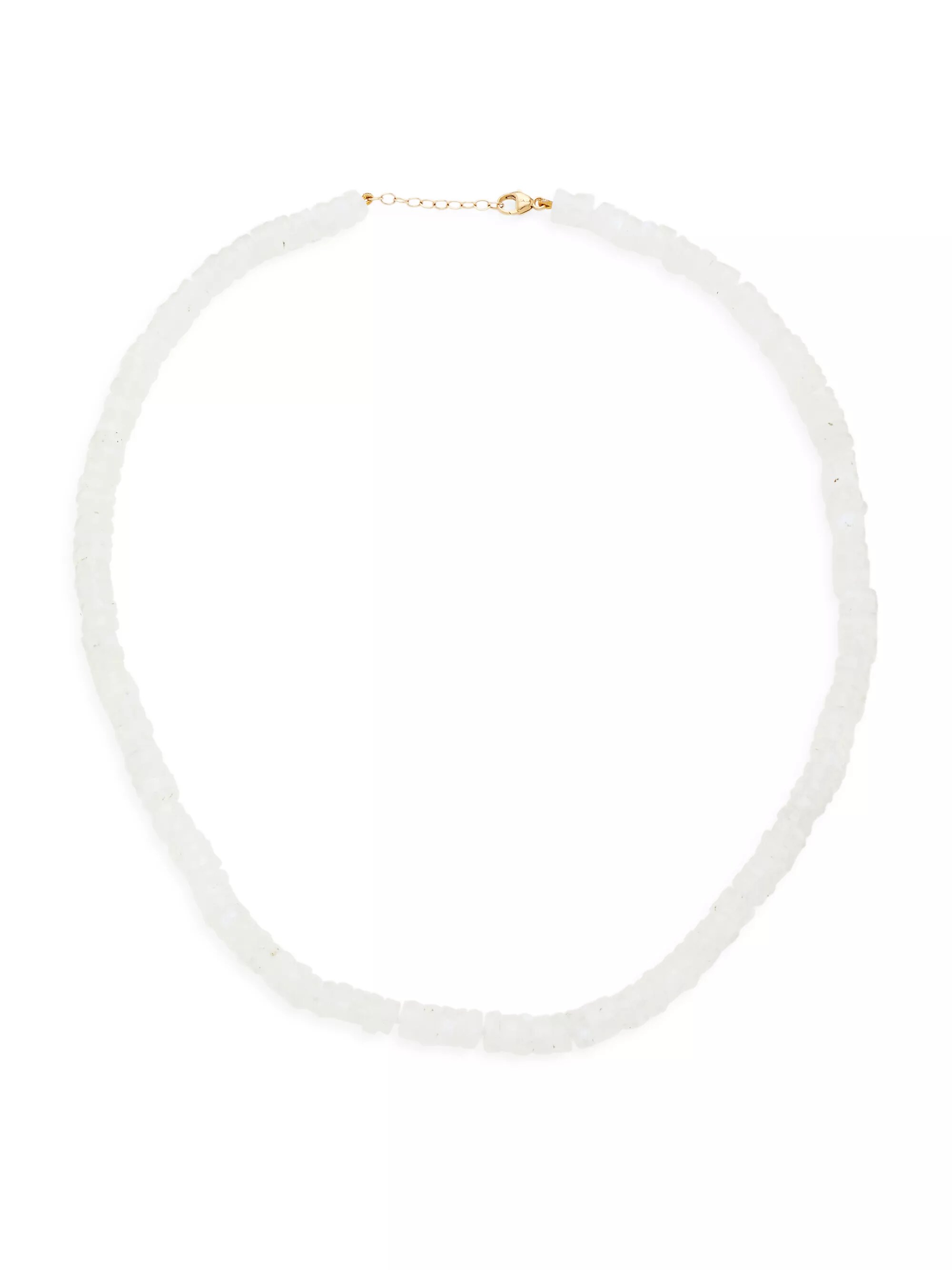 Atlas Fancy Cut 14k Yellow Gold & Moonstone Necklace