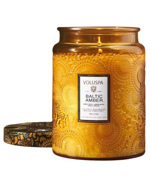 Voluspa Japonica Baltic Amber Glass Jar Candle​