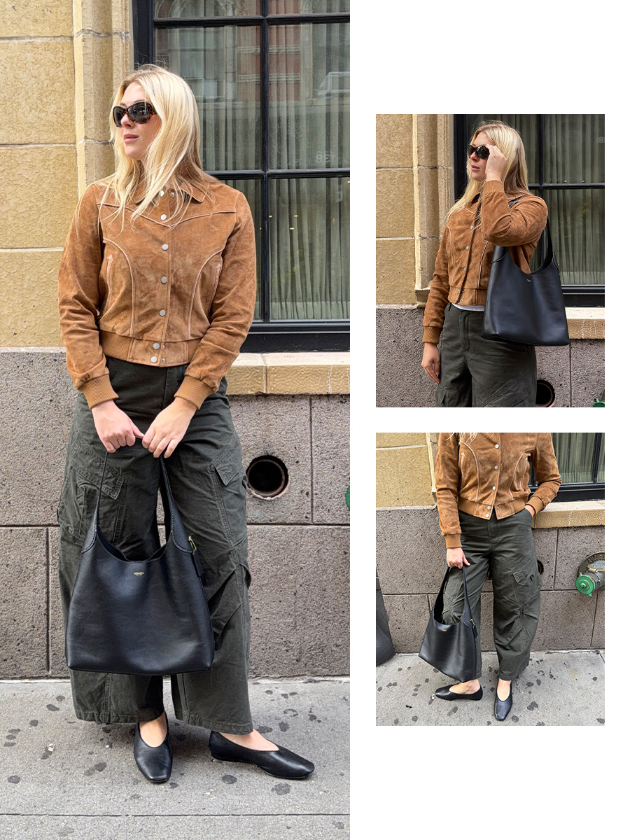 natalie gray herder wearing coach bag
