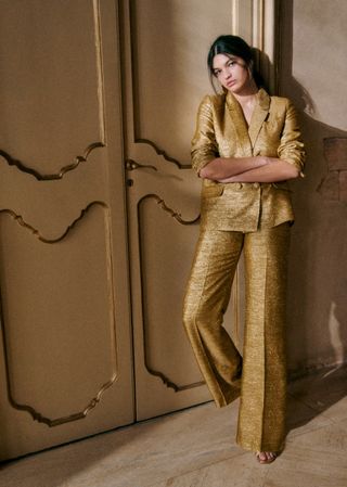 Giovanni Trousers - Gold - Viscose - Sézane