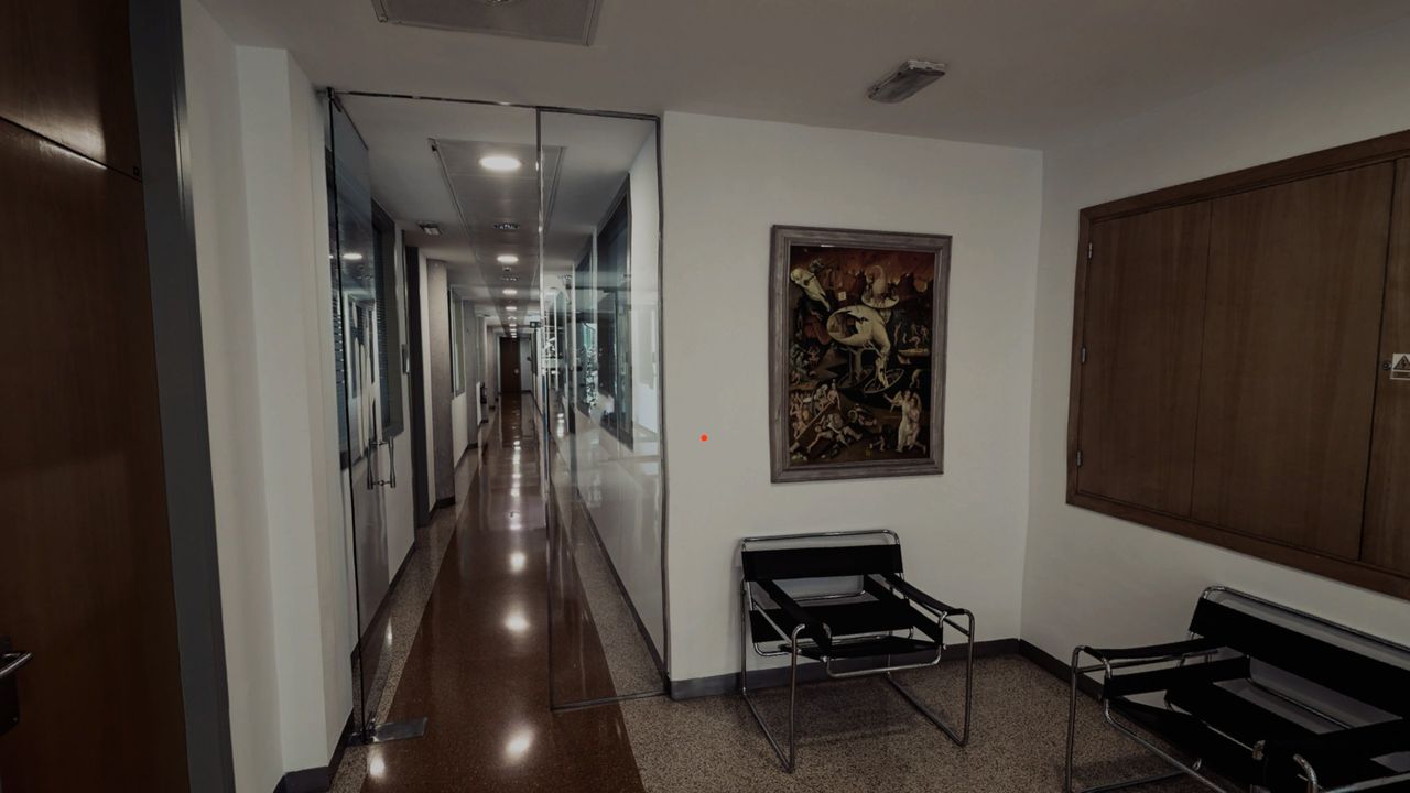 sterile office hallway