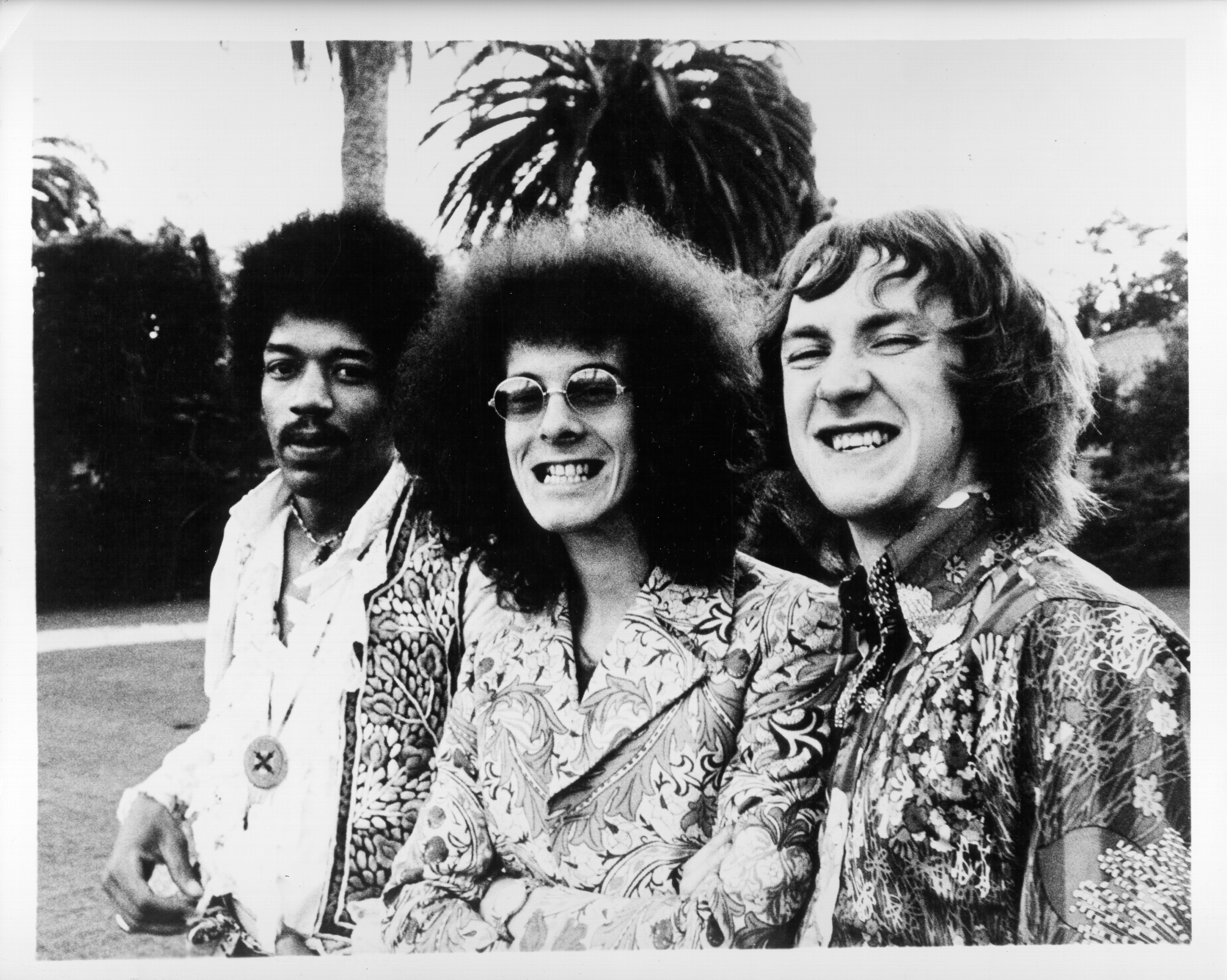 "The Jimi Hendrix Experience" pose for a portrait in 1968. (L-R) Jimi Hendrix, Noel Redding, Mitch Mitchell