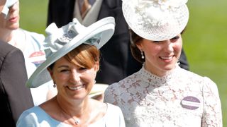 Carole Middleton and Catherine, Princess of Wales attend day 1 of Royal Ascot at Ascot Racecourse on June 20, 2017