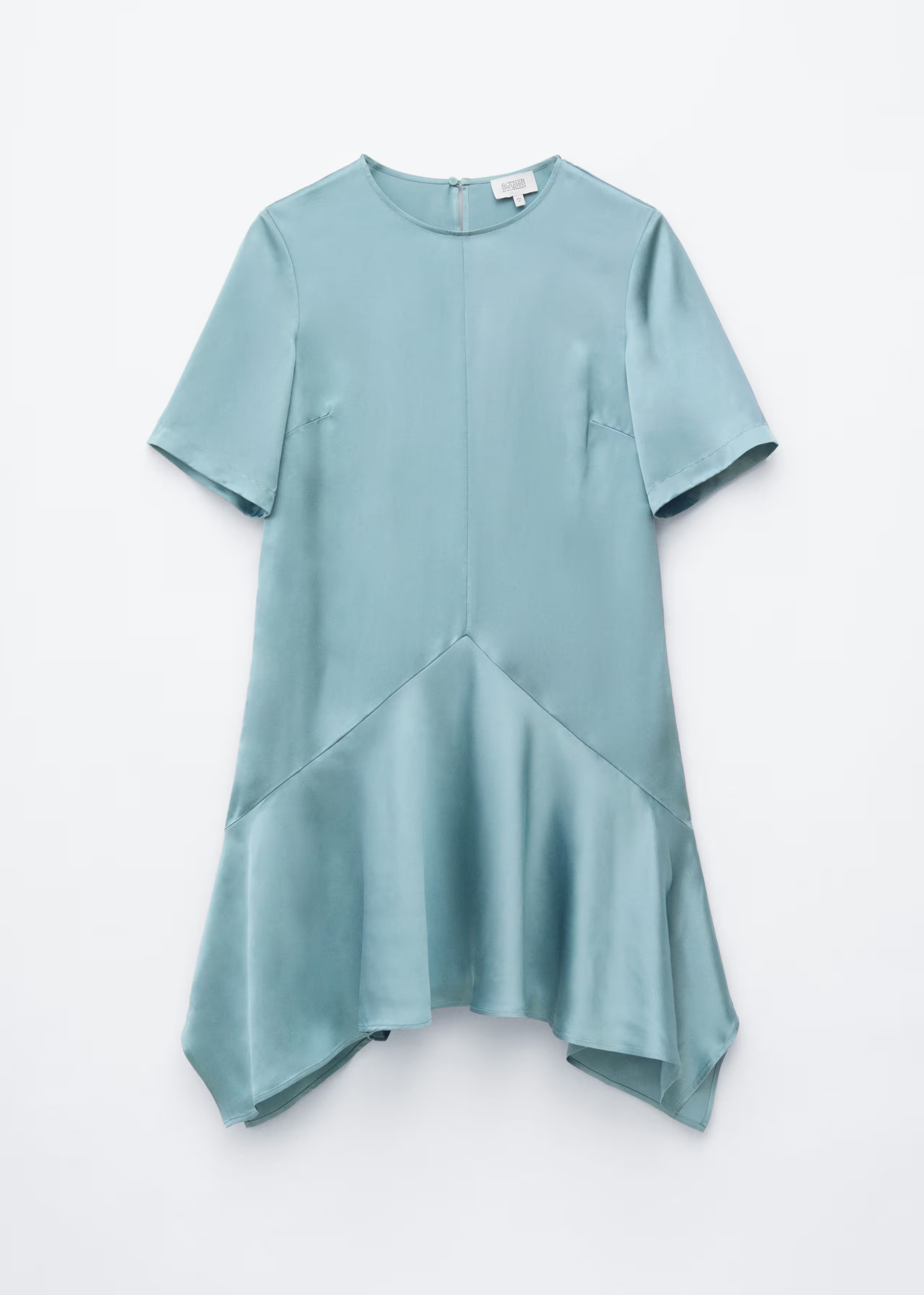Handkerchief Hem Mini Dress - Brown