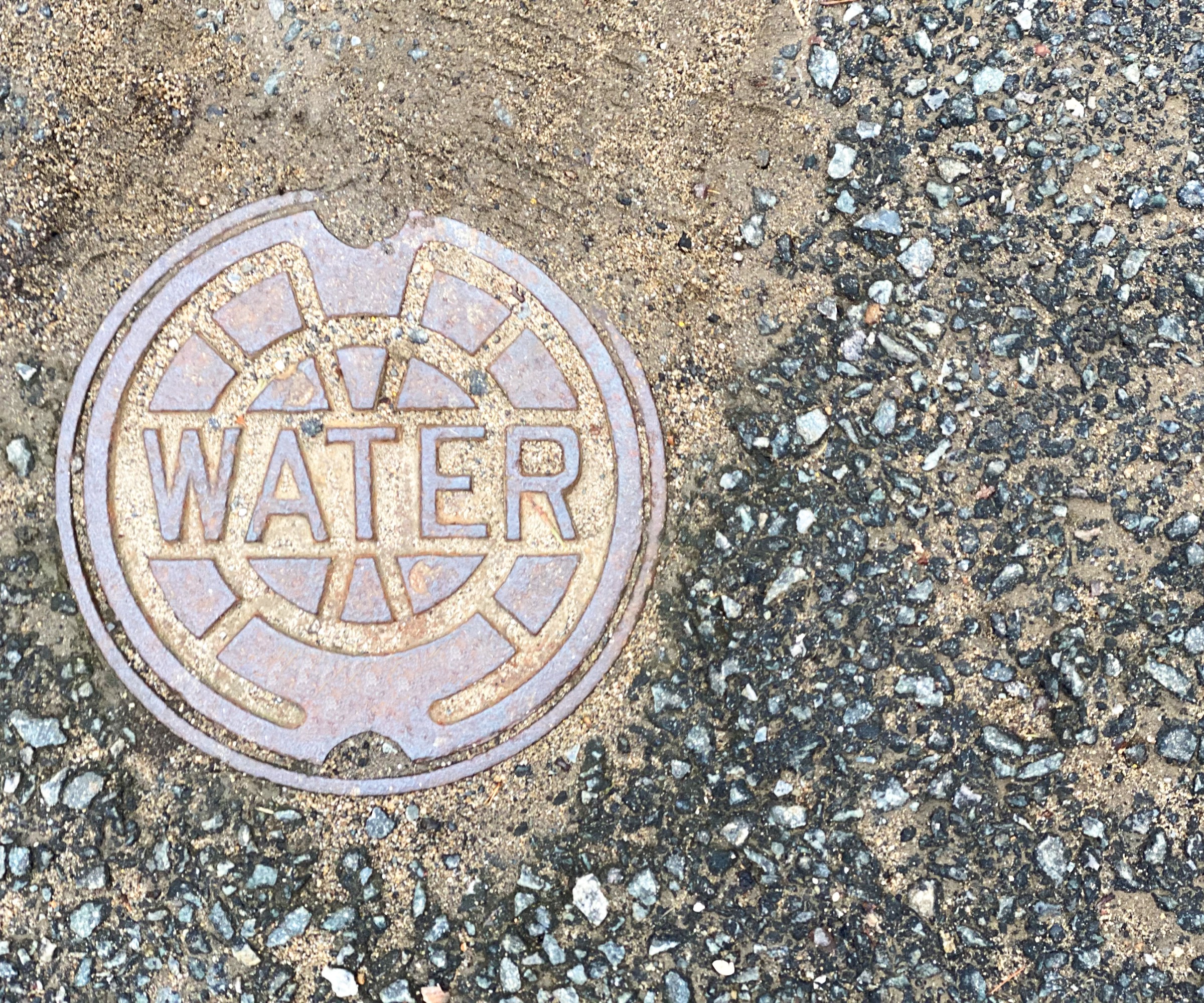 Rugged metal street water utility cover