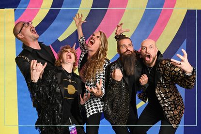 Australia's 2023 Eurovision entry, Voyager, posing for a photo