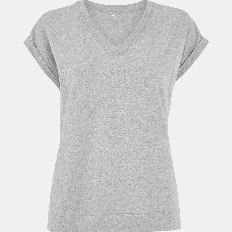 whistles grey marl tee