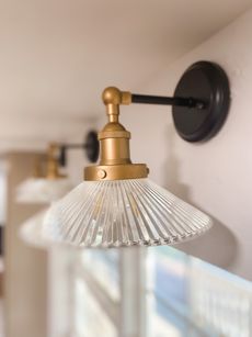 DIY glass kitchen wall sconces