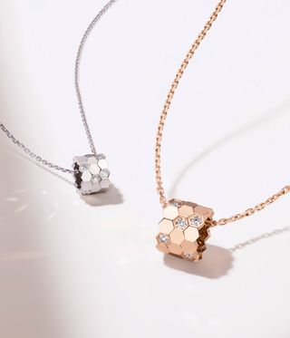 Chaumet gold and diamond jewellery inspired by honeycombs