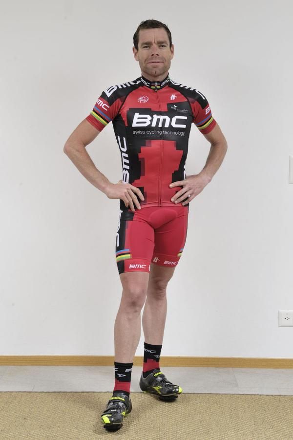 Cadel Evans flies the flag for BMC.